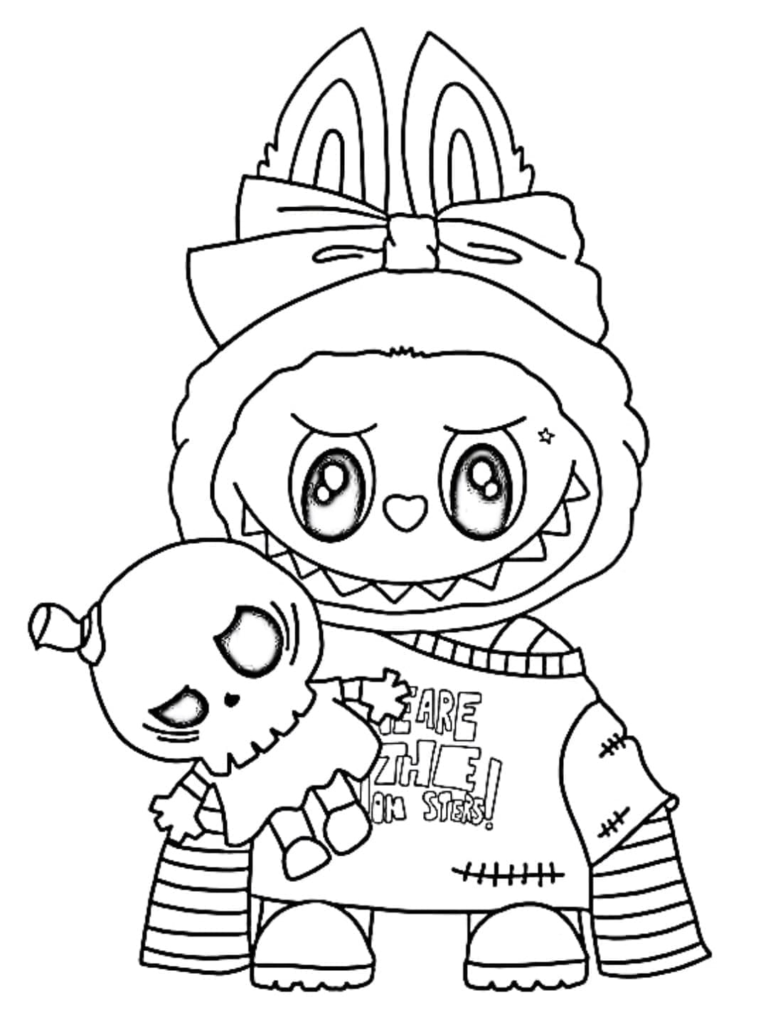 Coloriage Labubu #220828 à imprimer gratuitement, extrait de la collection Jouets et Jeux