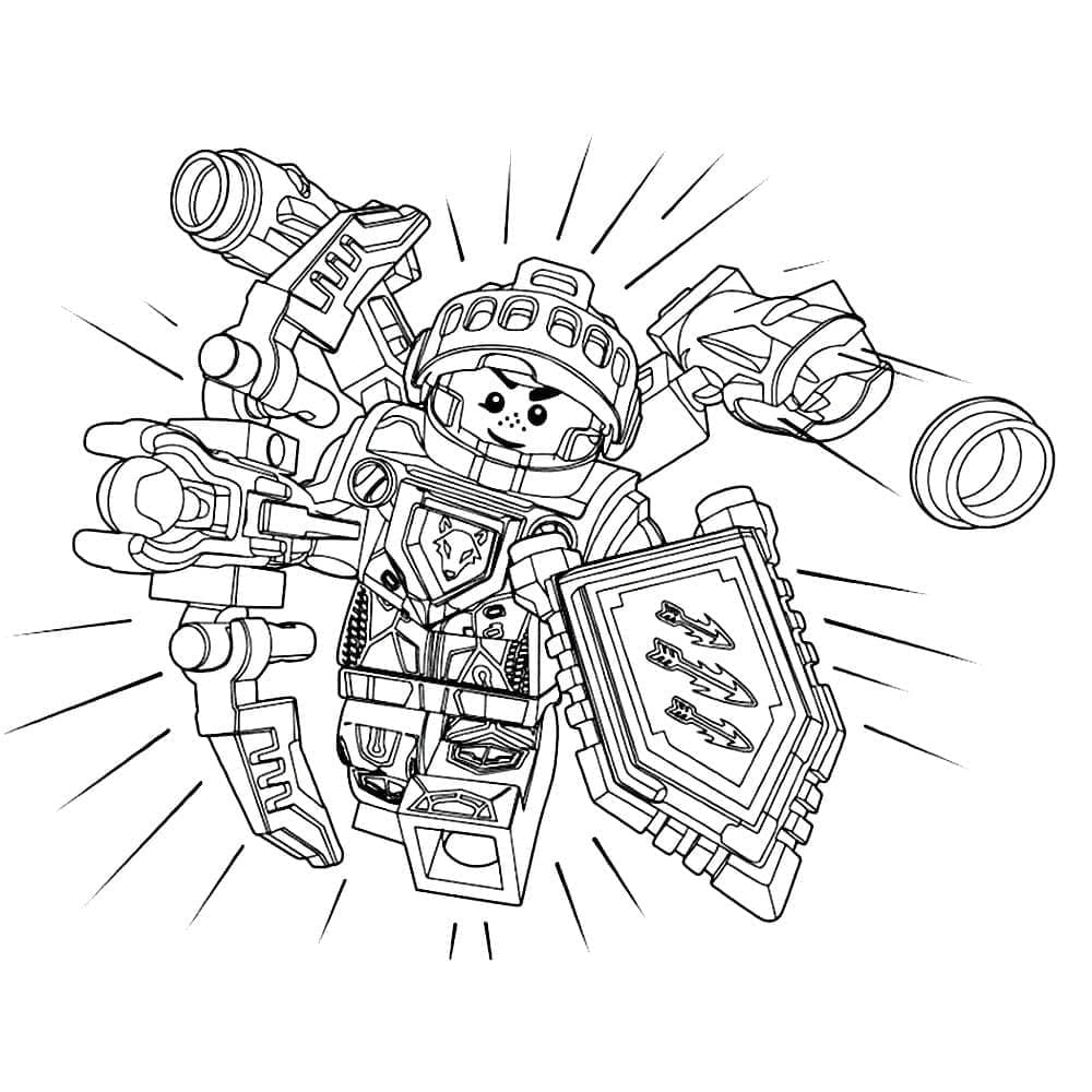 Coloriage gratuit Lego Nexo Knights #199180 de la collection Jouets et Jeux à imprimer