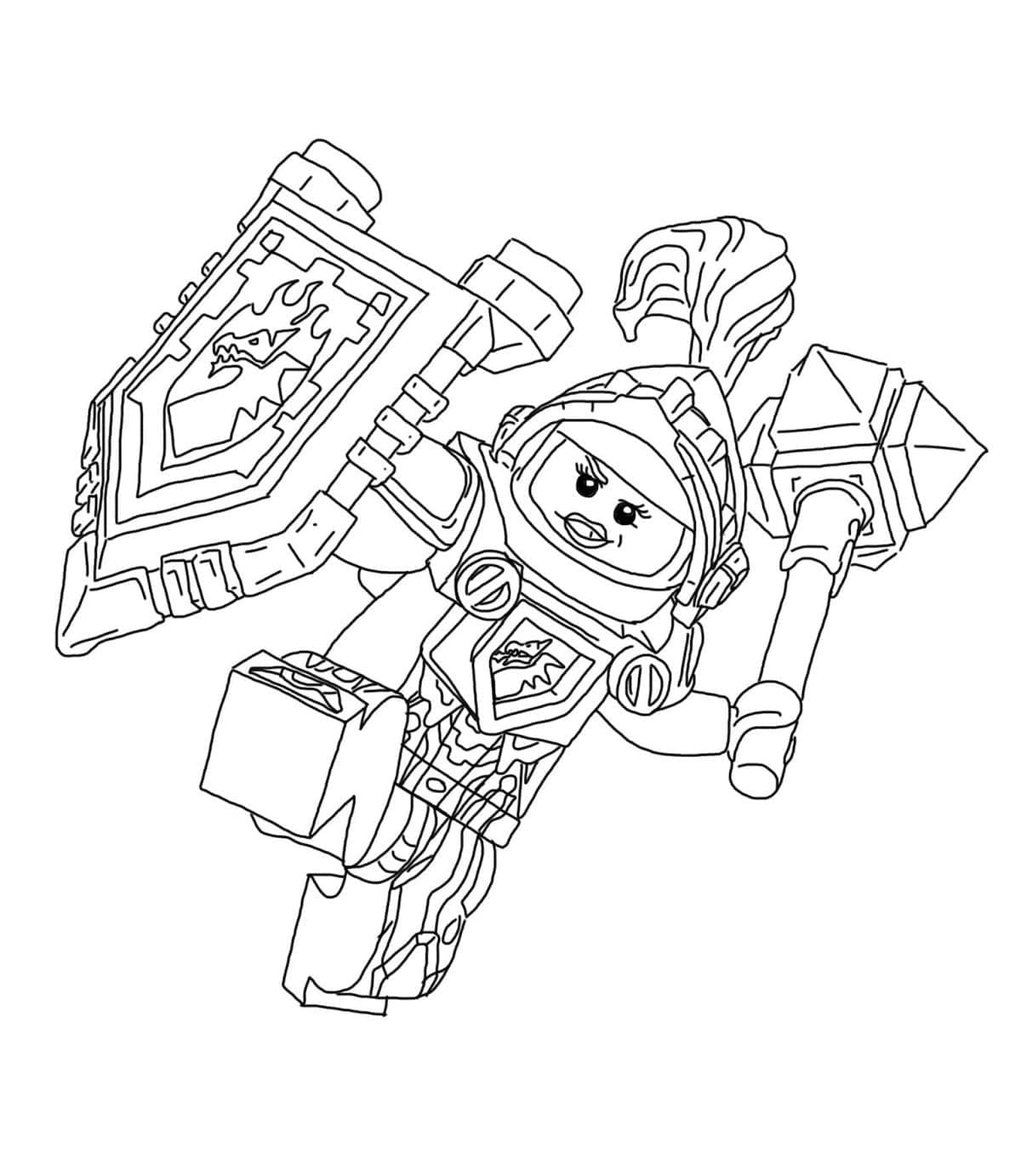 Coloriage gratuit Lego Nexo Knights #199204 de la collection Jouets et Jeux à imprimer