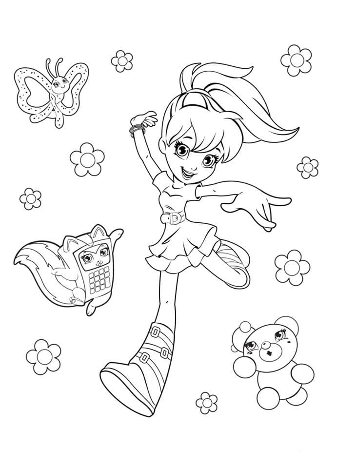 Coloriage Polly Pocket #201975 à imprimer gratuitement, extrait de la collection Jouets et Jeux