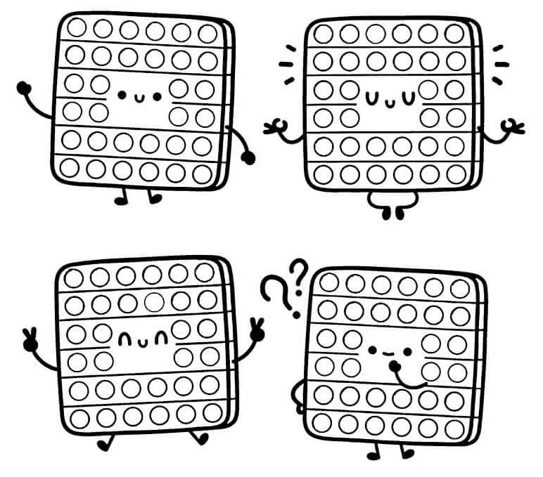Dessin à colorier: Pop It (Jouets et Jeux) #200815 - Coloriages à Imprimer Gratuits