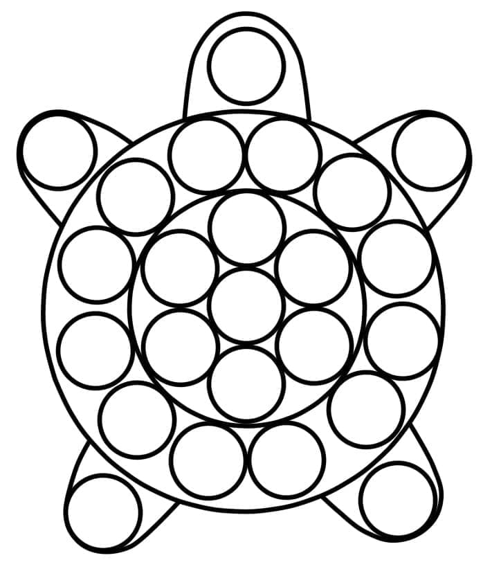 Coloriage gratuit Pop It #200867 de la collection Jouets et Jeux à imprimer