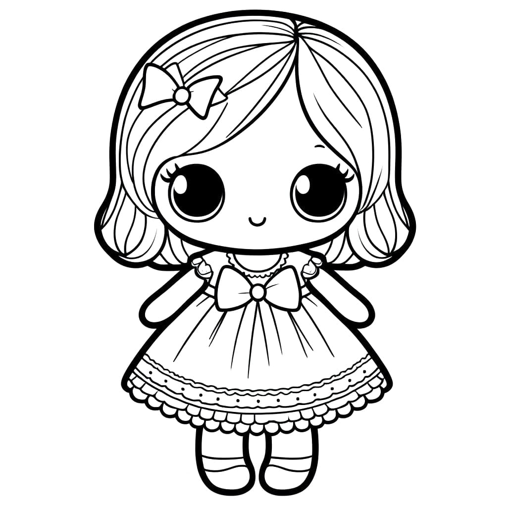 Dessin à colorier: Poupée (Jouets et Jeux) #202182 - Coloriages à Imprimer Gratuits
