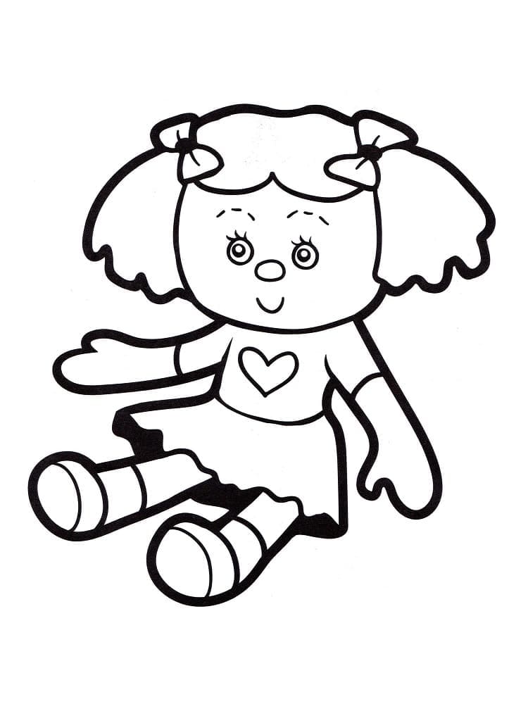 Dessin à colorier: Poupée (Jouets et Jeux) #202190 - Coloriages à Imprimer Gratuits