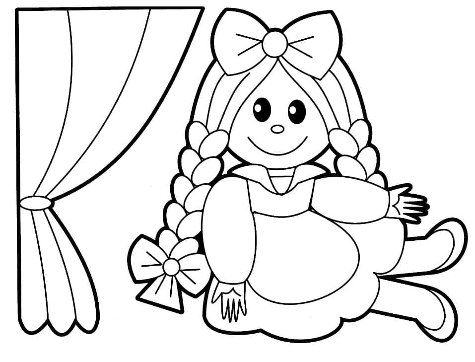 Dessin à colorier: Poupée (Jouets et Jeux) #202196 - Coloriages à Imprimer Gratuits