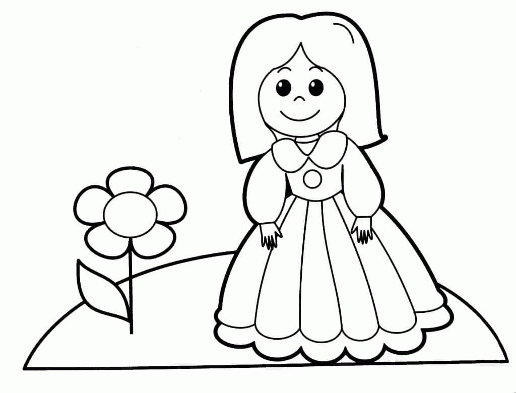 Dessin à colorier: Poupée (Jouets et Jeux) #202199 - Coloriages à Imprimer Gratuits
