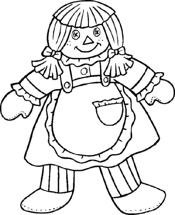 Dessin à colorier: Poupée (Jouets et Jeux) #202203 - Coloriages à Imprimer Gratuits