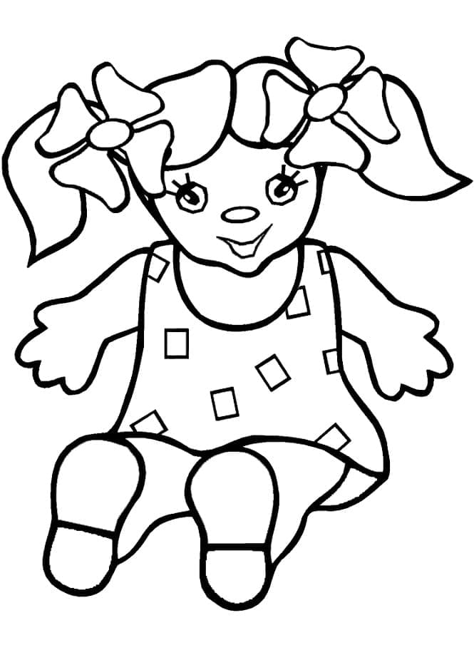 Dessin à colorier: Poupée (Jouets et Jeux) #202204 - Coloriages à Imprimer Gratuits