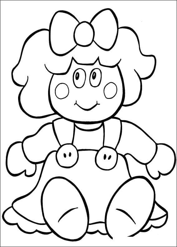 Dessin à colorier: Poupée (Jouets et Jeux) #202205 - Coloriages à Imprimer Gratuits