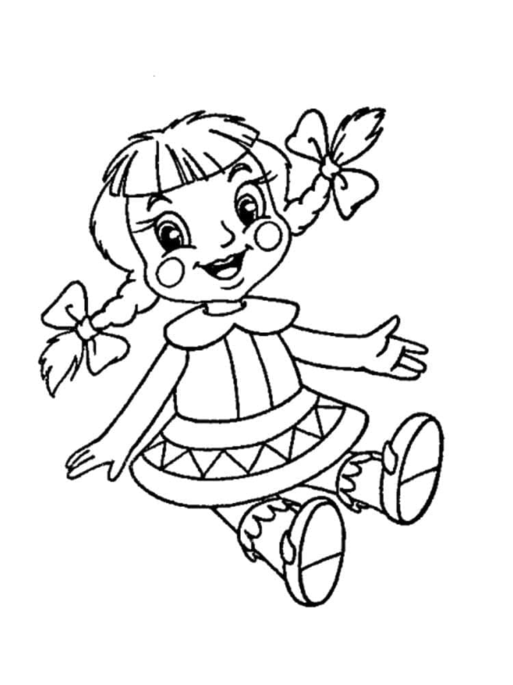 Dessin à colorier: Poupée (Jouets et Jeux) #202213 - Coloriages à Imprimer Gratuits