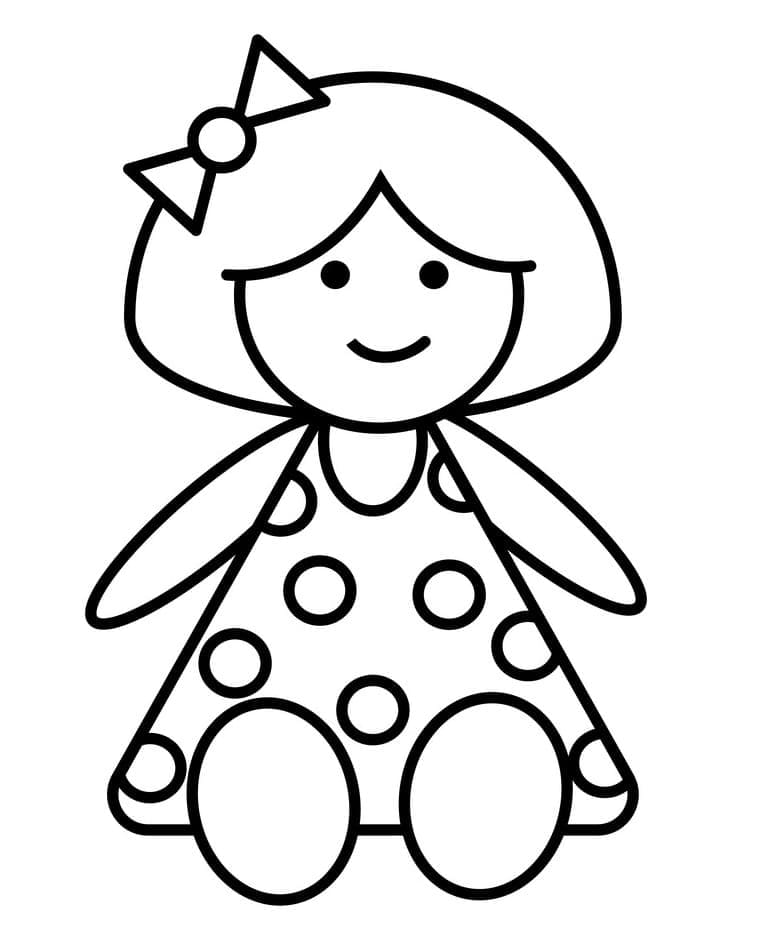 Dessin à colorier: Poupée (Jouets et Jeux) #202214 - Coloriages à Imprimer Gratuits