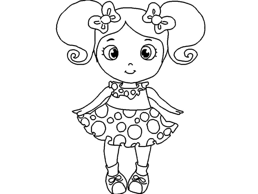 Dessin à colorier: Poupée (Jouets et Jeux) #202215 - Coloriages à Imprimer Gratuits