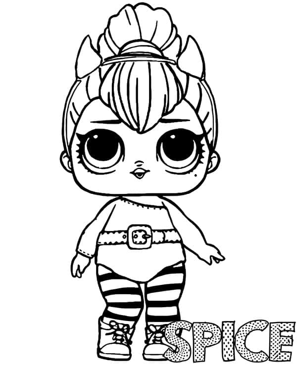 Coloriage gratuit Poupeé LOL #176812 de la collection Jouets et Jeux à imprimer