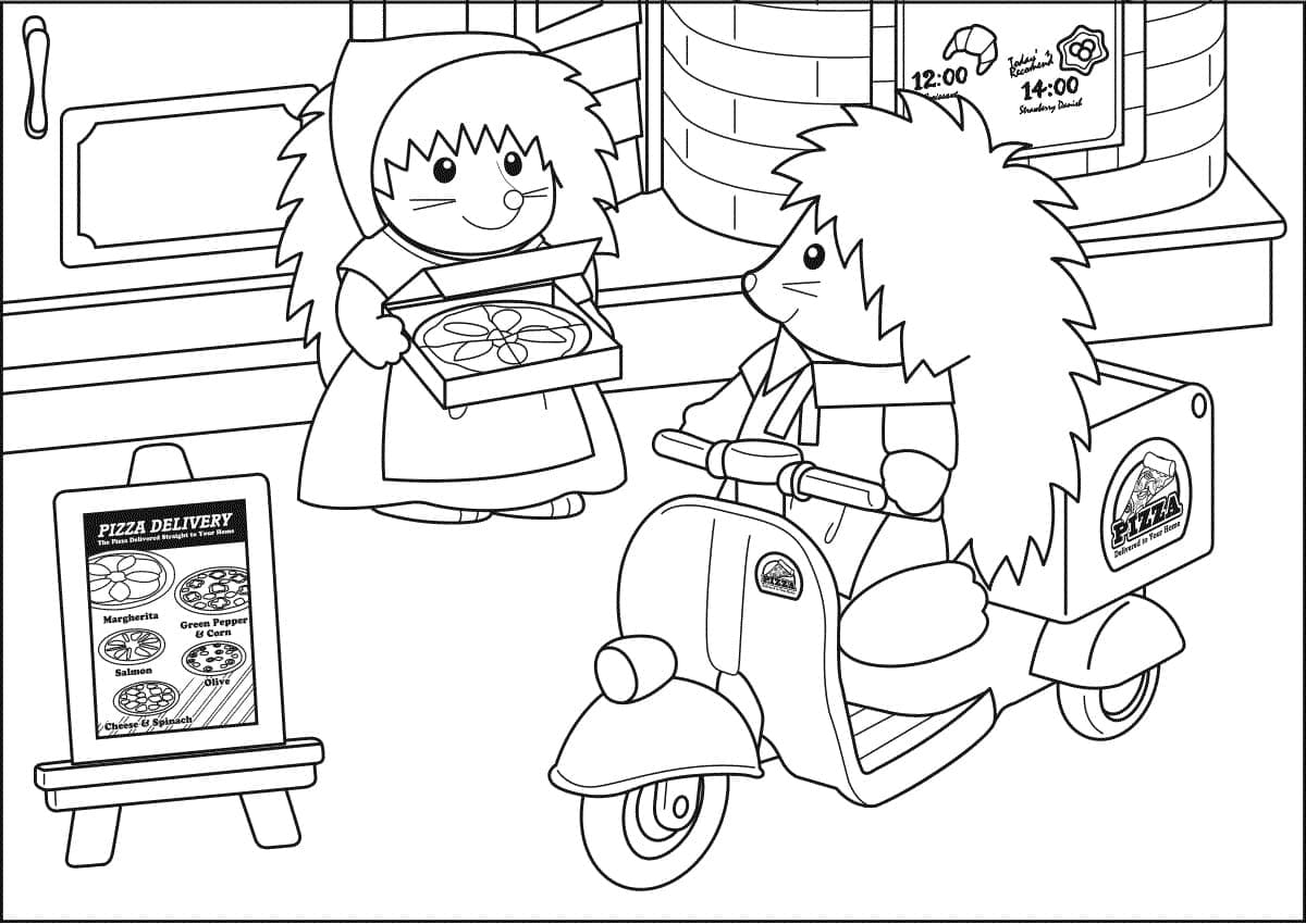 Coloriage gratuit Sylvanian Families #185852 de la collection Jouets et Jeux à imprimer