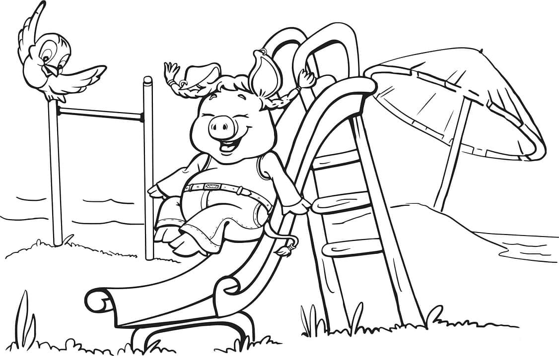 Dessin à colorier: Toboggan (Jouets et Jeux) #218605 - Coloriages à Imprimer Gratuits