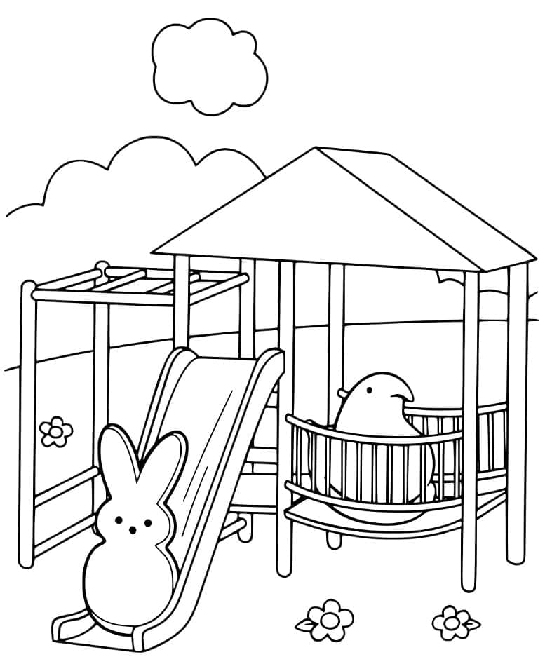 Dessin à colorier: Toboggan (Jouets et Jeux) #218606 - Coloriages à Imprimer Gratuits