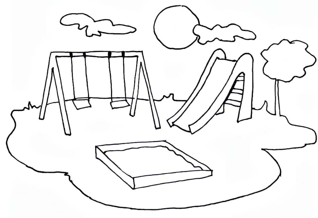 Dessin à colorier: Toboggan (Jouets et Jeux) #218607 - Coloriages à Imprimer Gratuits