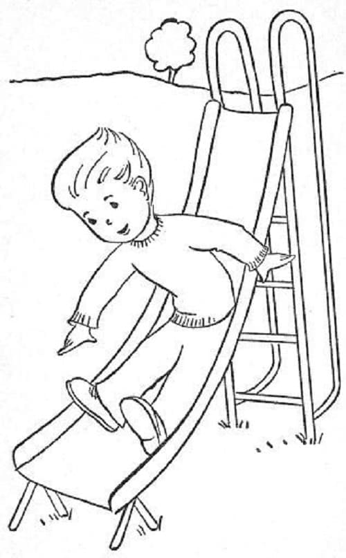 Dessin à colorier: Toboggan (Jouets et Jeux) #218613 - Coloriages à Imprimer Gratuits
