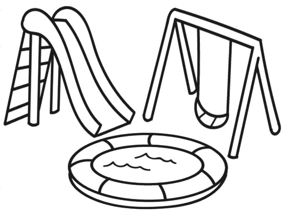 Dessin à colorier: Toboggan (Jouets et Jeux) #218616 - Coloriages à Imprimer Gratuits