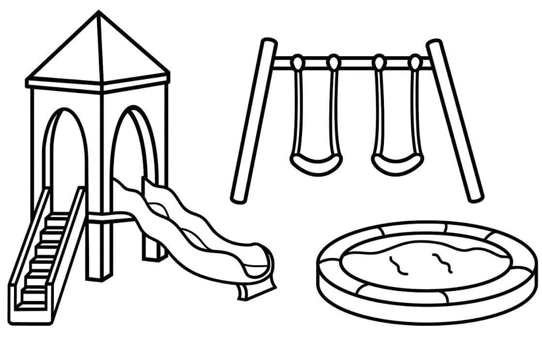 Dessin à colorier: Toboggan (Jouets et Jeux) #218619 - Coloriages à Imprimer Gratuits