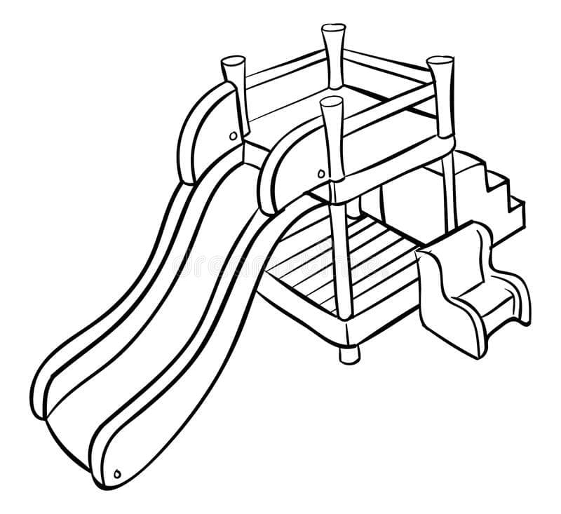 Dessin à colorier: Toboggan (Jouets et Jeux) #218623 - Coloriages à Imprimer Gratuits