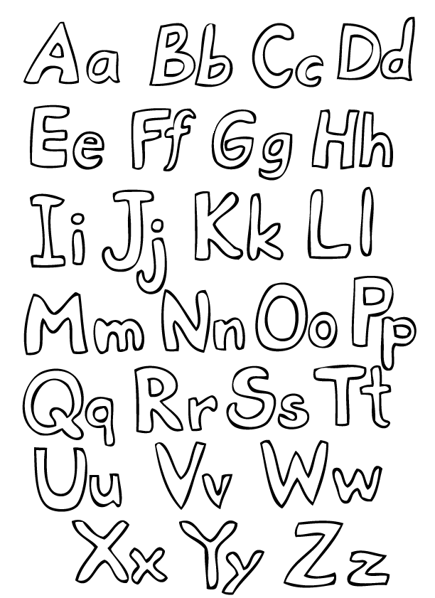 Coloriage gratuit Alphabet #124585 de la collection Lettres et alphabet à imprimer