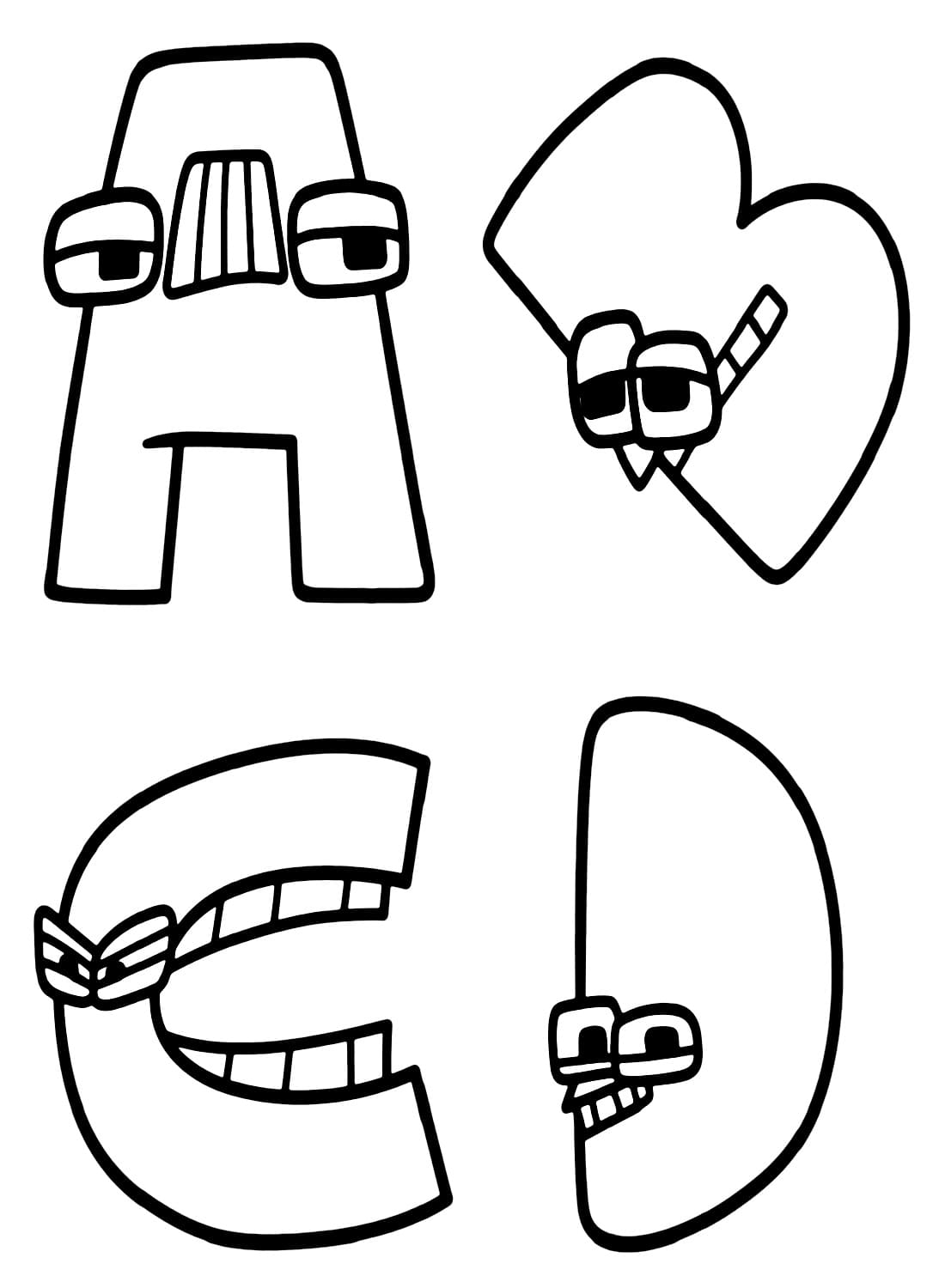Dessin à colorier: Alphabet Lore (Lettres et alphabet) #219737 - Coloriages à Imprimer Gratuits