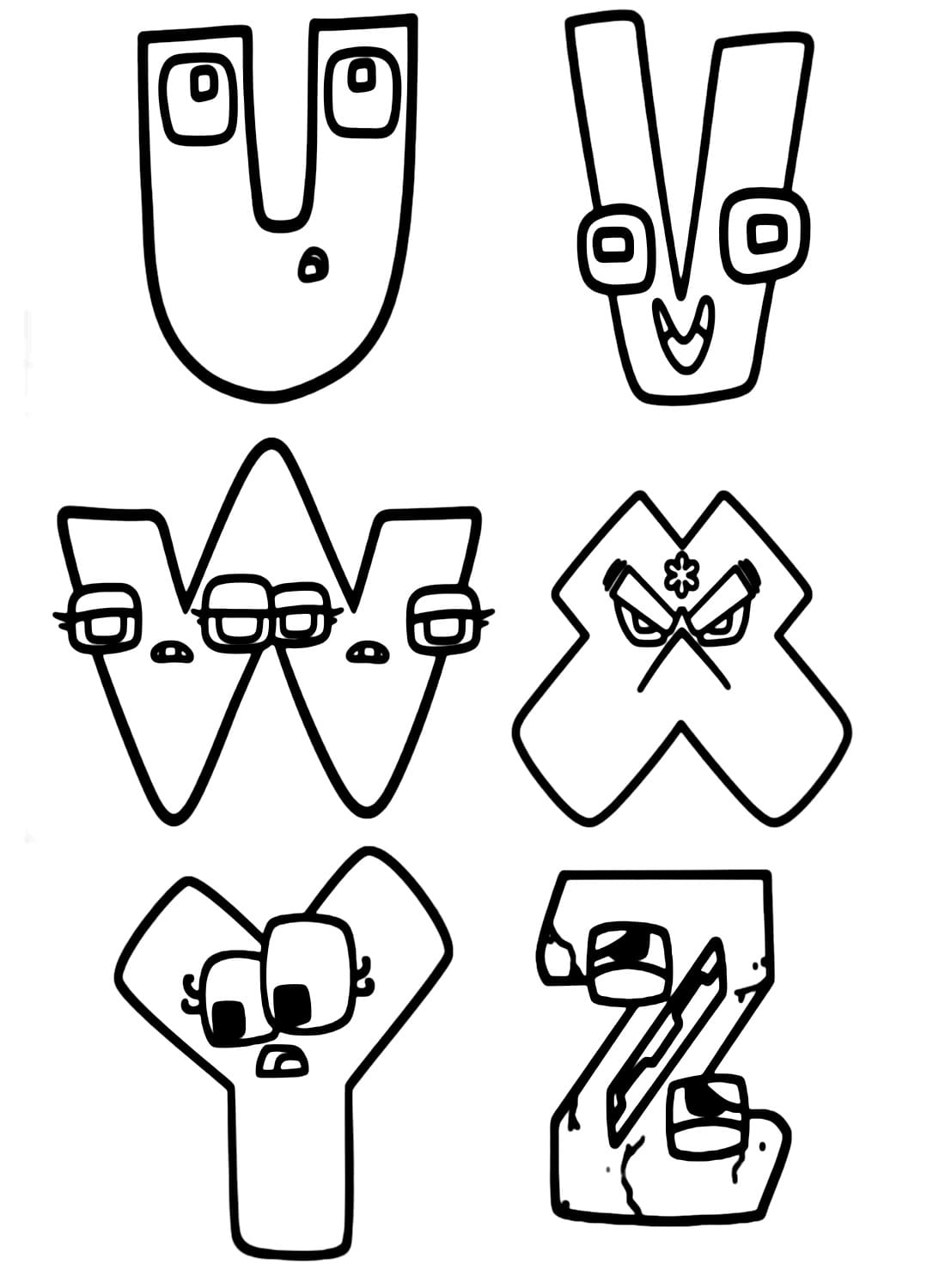 Dessin à colorier: Alphabet Lore (Lettres et alphabet) #219738 - Coloriages à Imprimer Gratuits