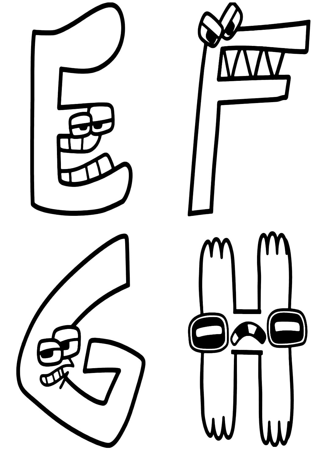 Dessin à colorier: Alphabet Lore (Lettres et alphabet) #219743 - Coloriages à Imprimer Gratuits