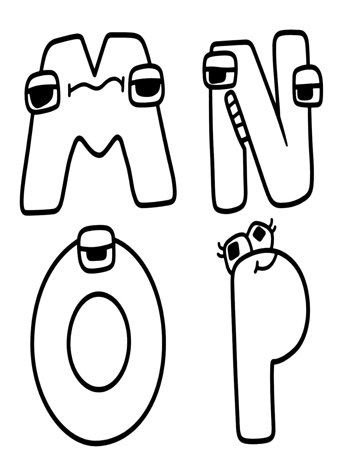 Dessin à colorier: Alphabet Lore (Lettres et alphabet) #219747 - Coloriages à Imprimer Gratuits
