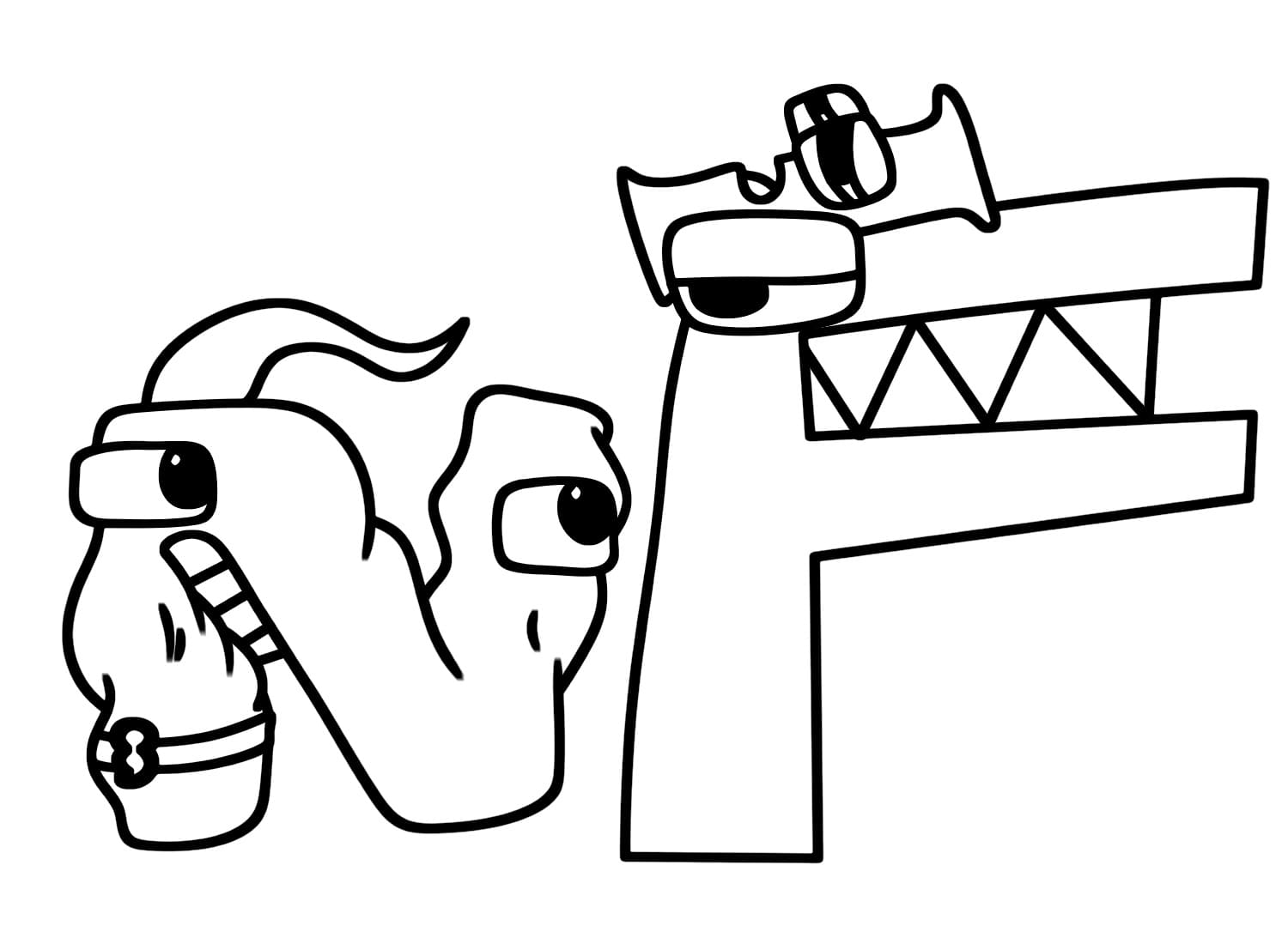 Dessin à colorier: Alphabet Lore (Lettres et alphabet) #219748 - Coloriages à Imprimer Gratuits