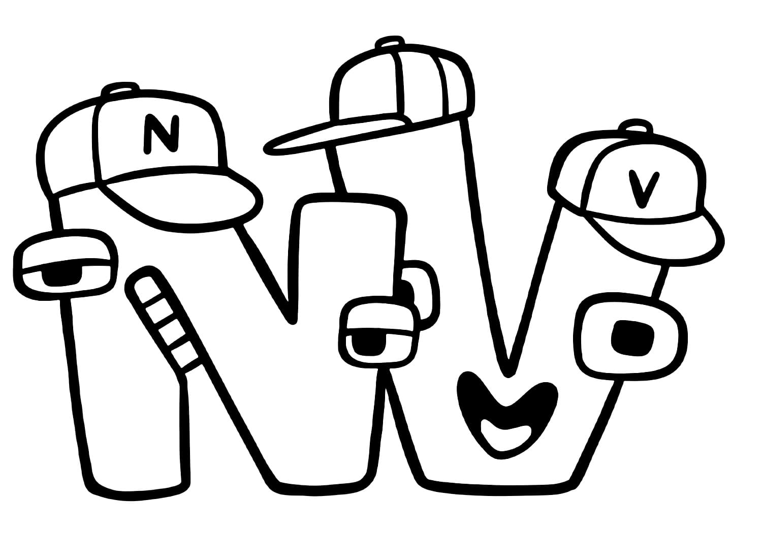 Dessin à colorier: Alphabet Lore (Lettres et alphabet) #219749 - Coloriages à Imprimer Gratuits