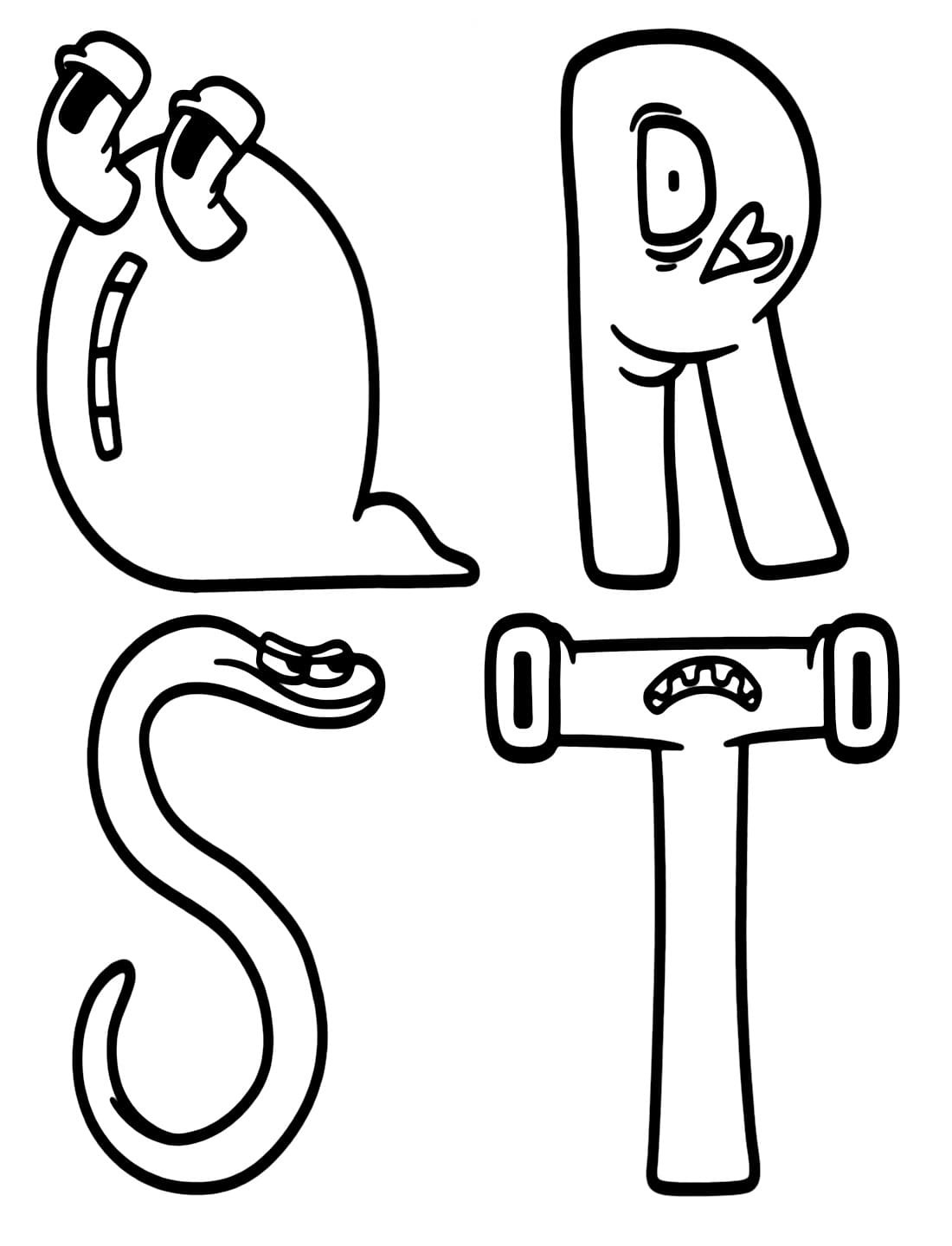 Dessin à colorier: Alphabet Lore (Lettres et alphabet) #219760 - Coloriages à Imprimer Gratuits