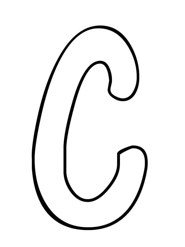 Dessin à colorier: Lettre C (Lettres et alphabet) #194567 - Coloriages à Imprimer Gratuits