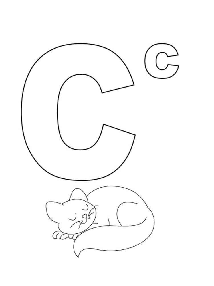 Dessin à colorier: Lettre C (Lettres et alphabet) #194569 - Coloriages à Imprimer Gratuits