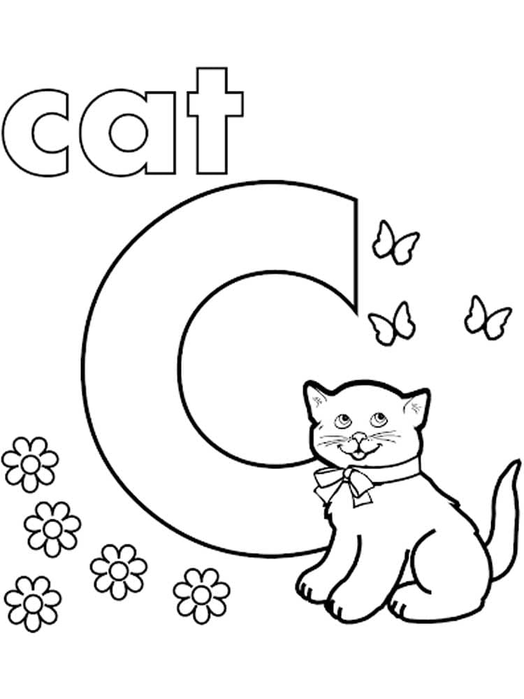 Dessin à colorier: Lettre C (Lettres et alphabet) #194573 - Coloriages à Imprimer Gratuits