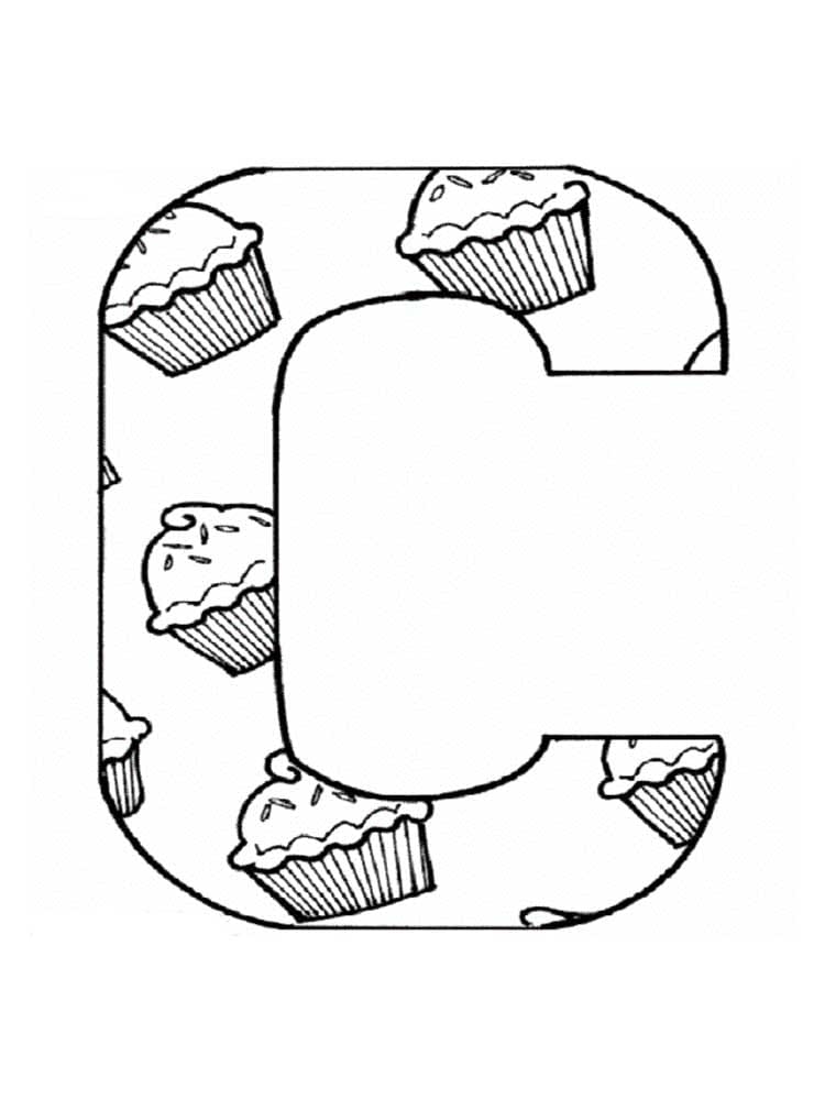 Dessin à colorier: Lettre C (Lettres et alphabet) #194574 - Coloriages à Imprimer Gratuits