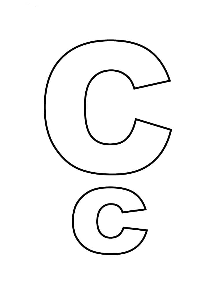 Dessin à colorier: Lettre C (Lettres et alphabet) #194575 - Coloriages à Imprimer Gratuits