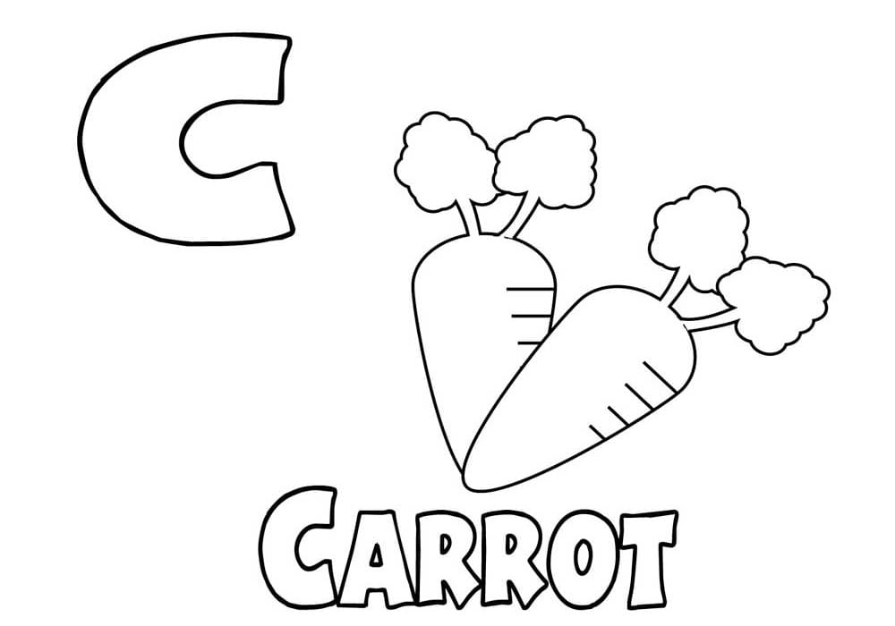 Dessin à colorier: Lettre C (Lettres et alphabet) #194576 - Coloriages à Imprimer Gratuits