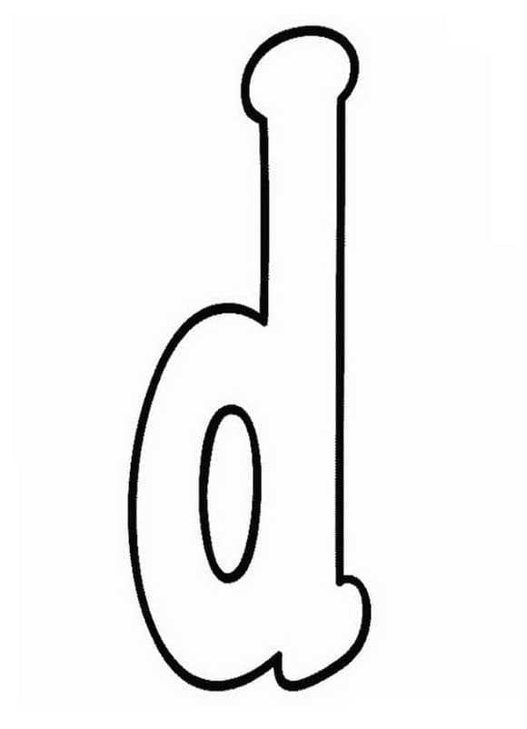 Coloriage gratuit Lettre D #194585 de la collection Lettres et alphabet à imprimer