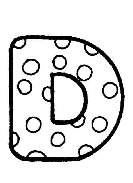 Coloriage gratuit Lettre D #194586 de la collection Lettres et alphabet à imprimer