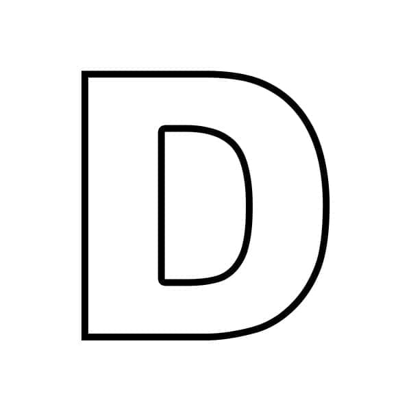 Coloriage gratuit Lettre D #194587 de la collection Lettres et alphabet à imprimer