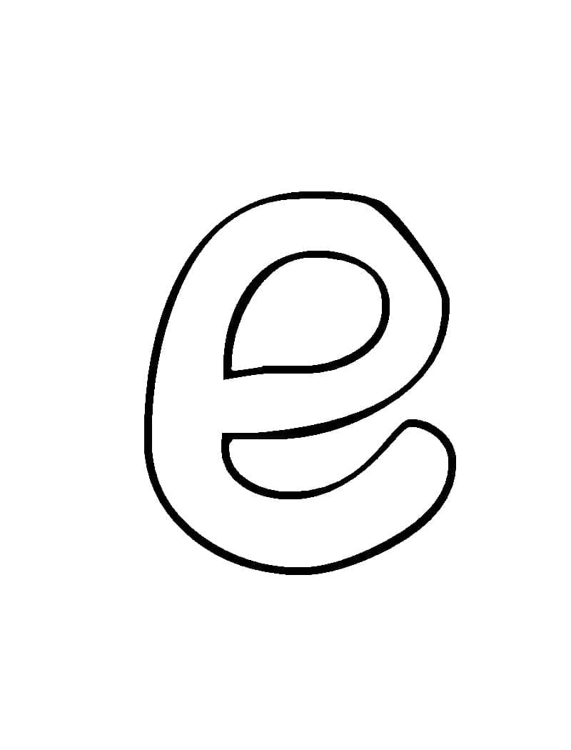 Dessin à colorier: Lettre E (Lettres et alphabet) #194601 - Coloriages à Imprimer Gratuits