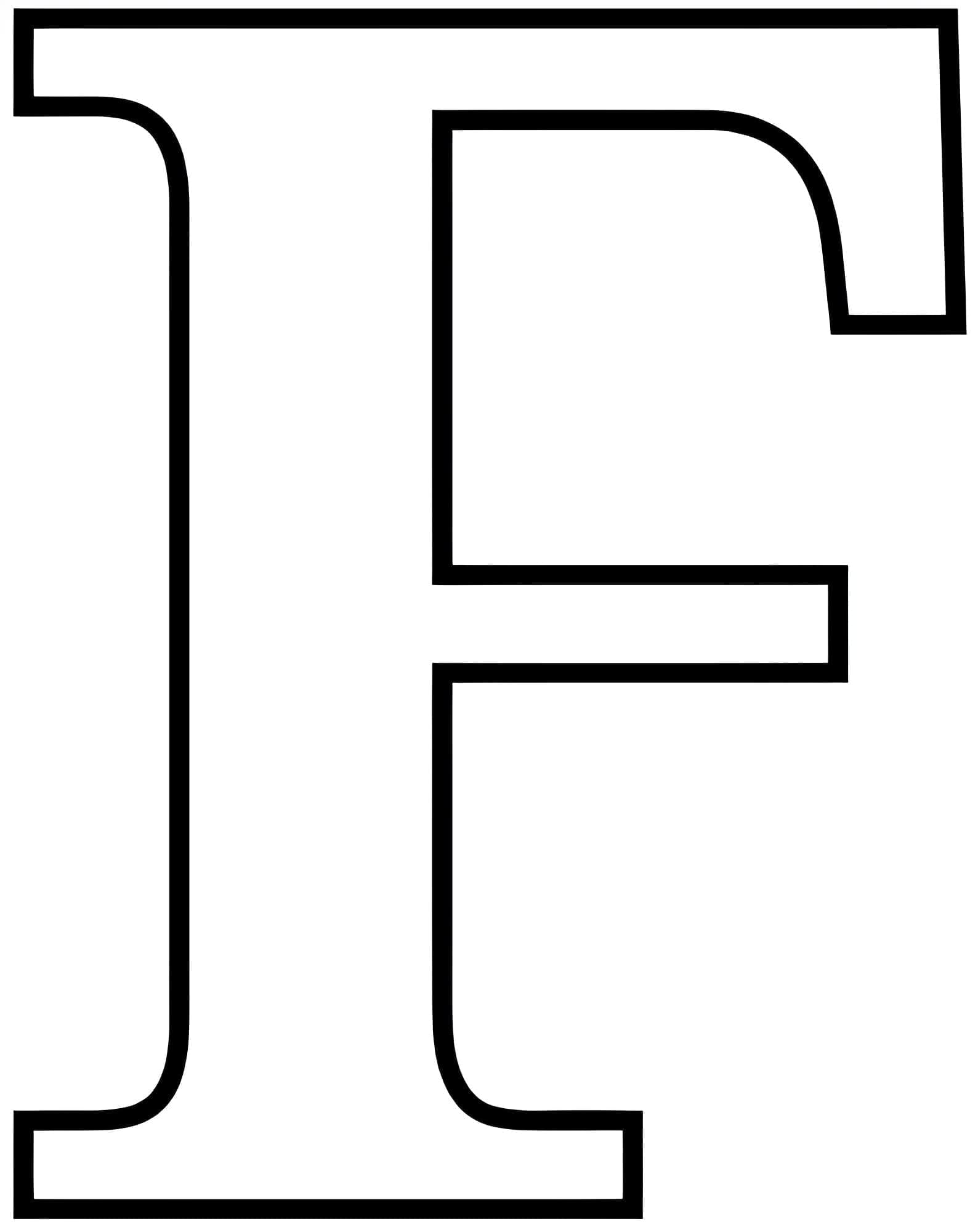 Dessin à colorier: Lettre F (Lettres et alphabet) #194614 - Coloriages à Imprimer Gratuits