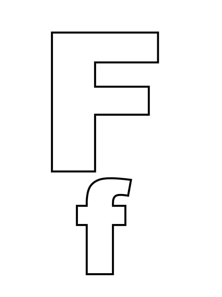 Dessin à colorier: Lettre F (Lettres et alphabet) #194616 - Coloriages à Imprimer Gratuits