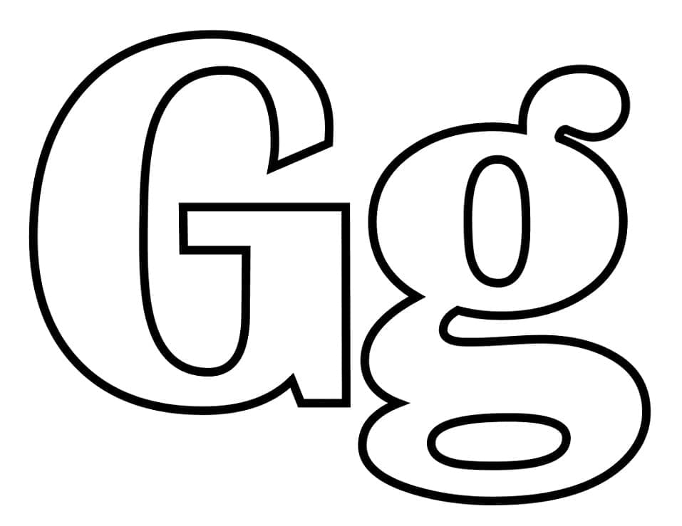 Dessin à colorier: Lettre G (Lettres et alphabet) #194621 - Coloriages à Imprimer Gratuits