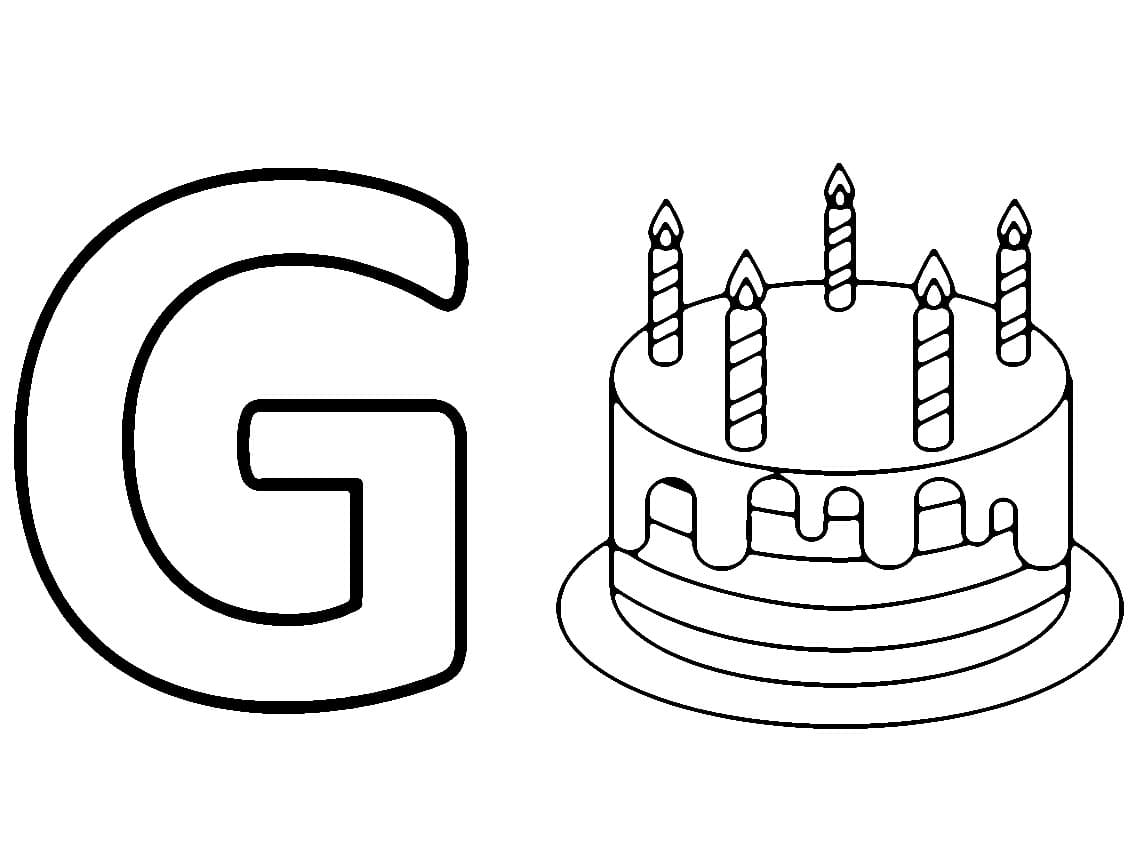 Dessin à colorier: Lettre G (Lettres et alphabet) #194625 - Coloriages à Imprimer Gratuits