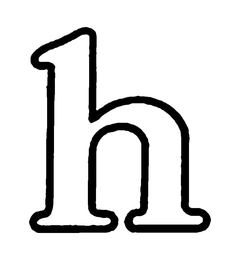 Dessin à colorier: Lettre H (Lettres et alphabet) #194630 - Coloriages à Imprimer Gratuits