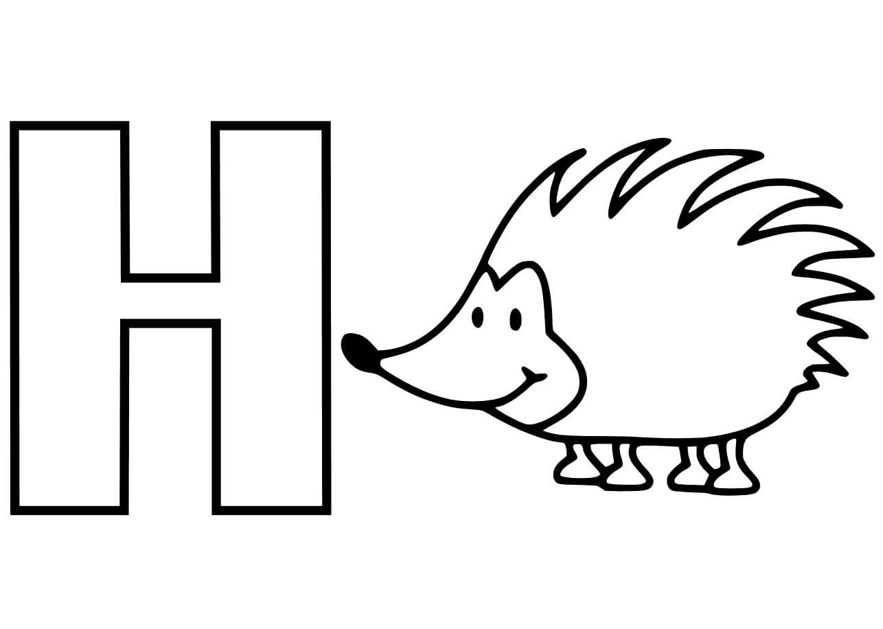 Dessin à colorier: Lettre H (Lettres et alphabet) #194634 - Coloriages à Imprimer Gratuits
