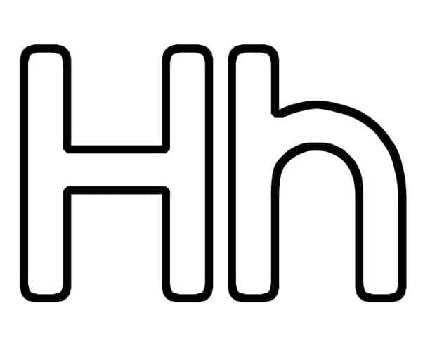 Dessin à colorier: Lettre H (Lettres et alphabet) #194637 - Coloriages à Imprimer Gratuits